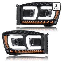 06-08 Dodge Ram Headlights 