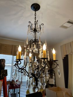Large Elegant Antique Style French inspired Crystal Chandelier