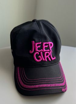 Jeep Girl Black & Pink Adjustable Baseball Cap – Adult