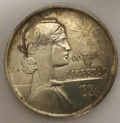 CUBA 1934 Un Peso ABC Peso 