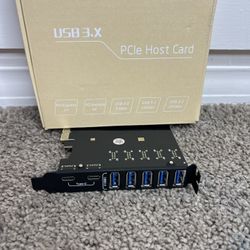 PCIe to USB 3.0 Expansion Card – 7-Port USB Hub (5 Type-A, 2 Type-C) for Desktop PC – High-Speed PCI Express Add-In Card