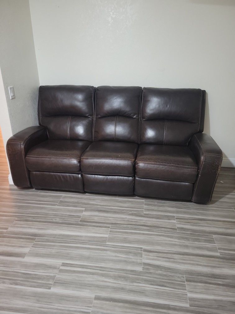 Brown Leather Couch