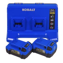 Kobalt 24 -Volt, 5 Ah 2 -Pack Lithium Ion (Li-ion) Battery and Fast charger