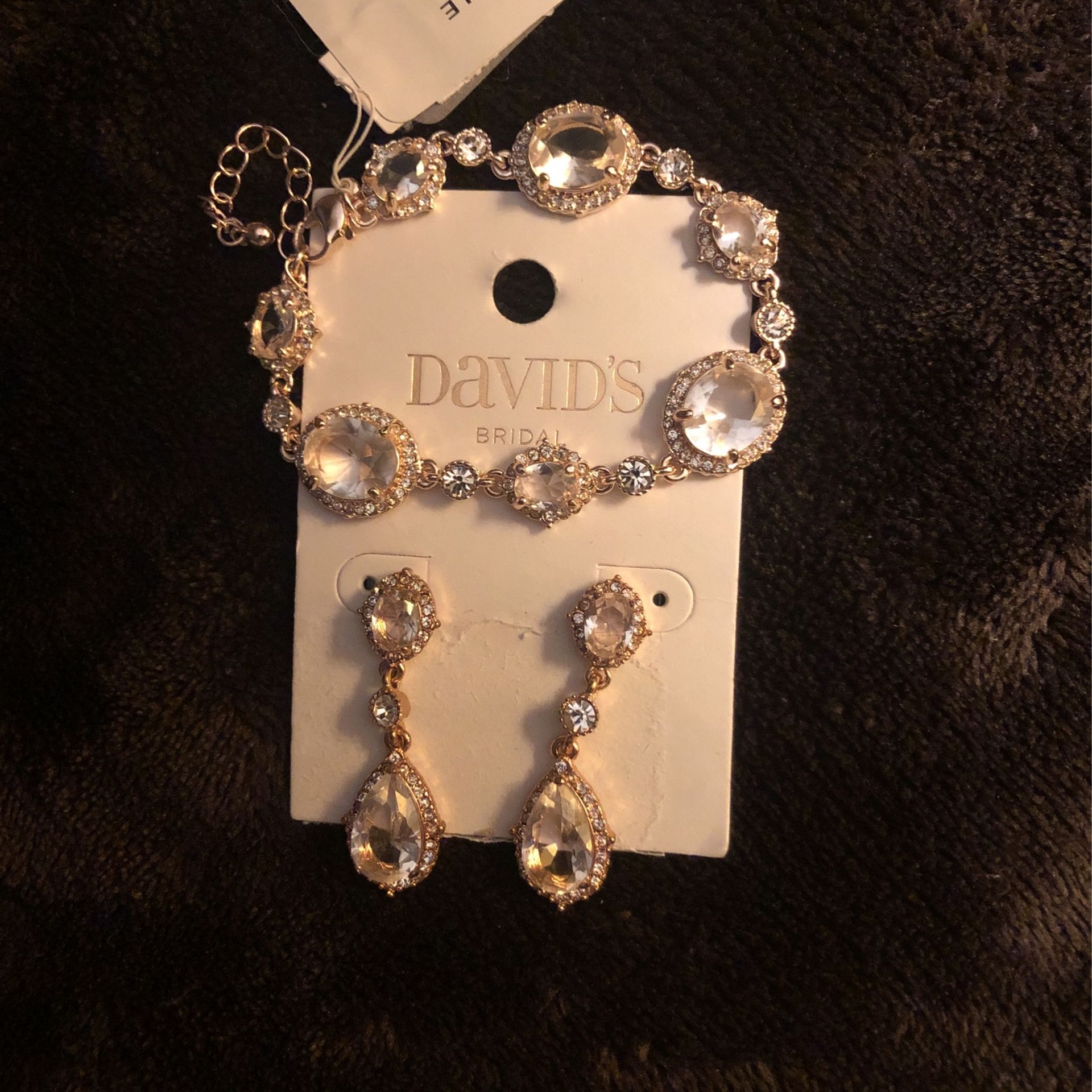 Bridal Earrings And Bracelet