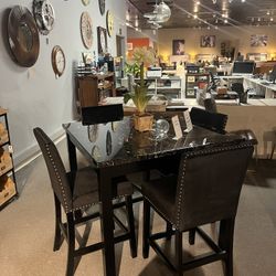 Black 5PC Counter Height Set