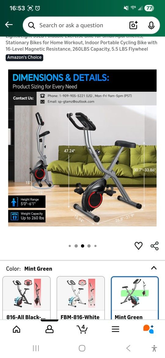 FREE FOLDABLE EXERCISE BIKE 
