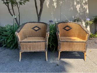 Vintage Pair of Rattan Chairs