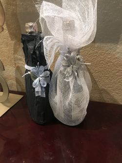 Bride & Groom Champagne Bottle