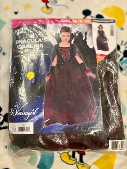GIRLS DRACULA DARLING COSTUME SIZE M(8-10) L(10-12)