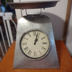 Galvanized Metal Scale Clock