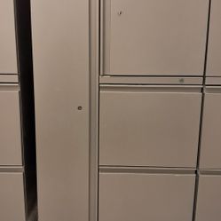 Modern Gray Metal 3-Drawer Filing Cabinet – Heavy Duty Office Storage (Excellent Condition)