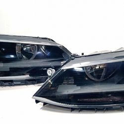 HEADLIGHTS FOR 11-18 JETTA HALOGEN MODEL BLACK HOUSING