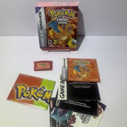 Pokemon Fire Red with Box and Manuals and Inserts Nintendo Gameboy Advance 2004