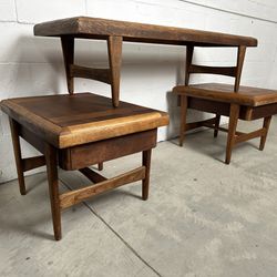 Vintage Lane Acclaim Style Mid Century Coffee Table & End Side Table Set — Retro Mod MCM Furniture & Decor - Estate Sale