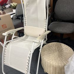 Used Large Foldable Lounge Chair, With Small Ottoman! Or 20$ Each