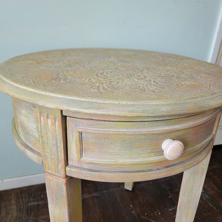 Stunning Disigner Mandala Boho End table 
