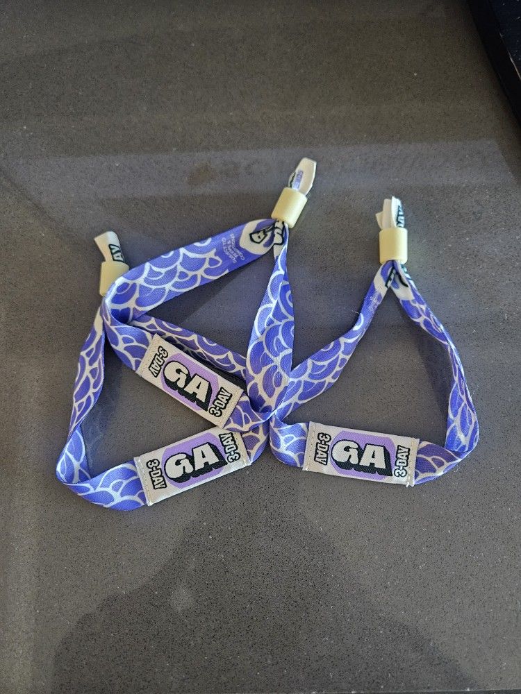 OUTSIDE LANDS FEST 3DAY WRISTBANDS FOR SALE