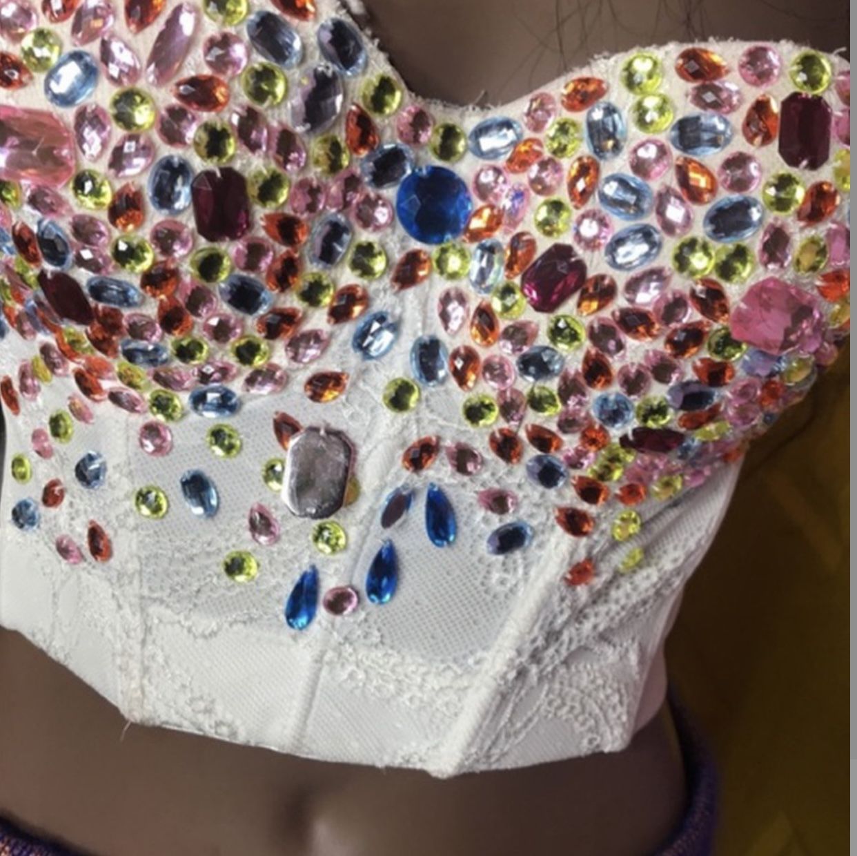 Gorgeous jewel handmade Corset bra