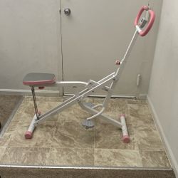 Sunny Health & Fitness Pink Row-N-Ride Plus Squat Assist Rower.