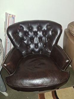Leather Tufted Chair