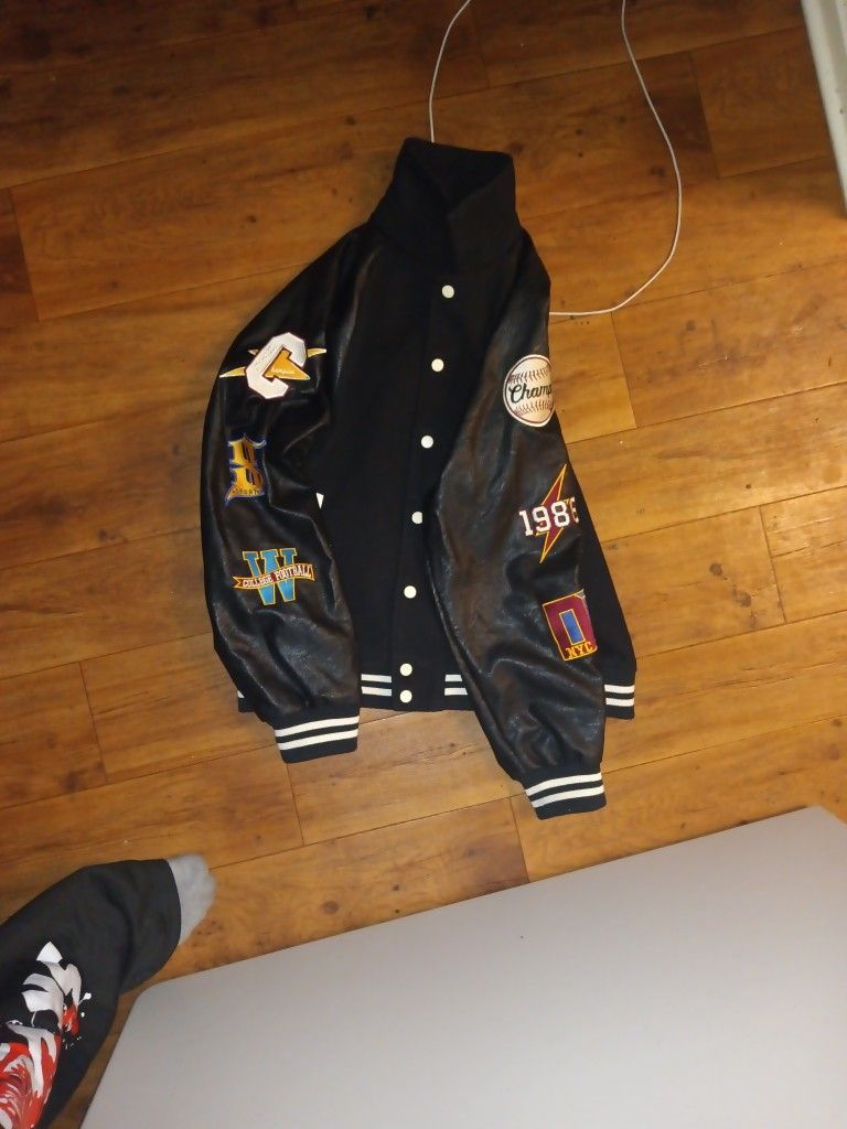 Leather Varsity Jacket
