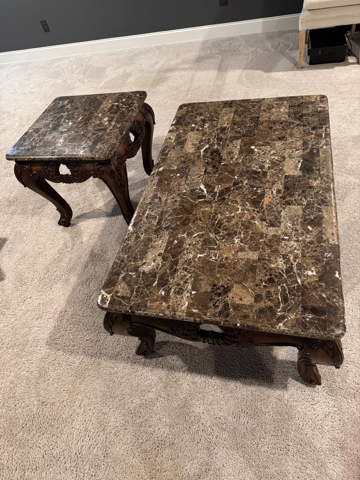 Coffee Table with Side Table