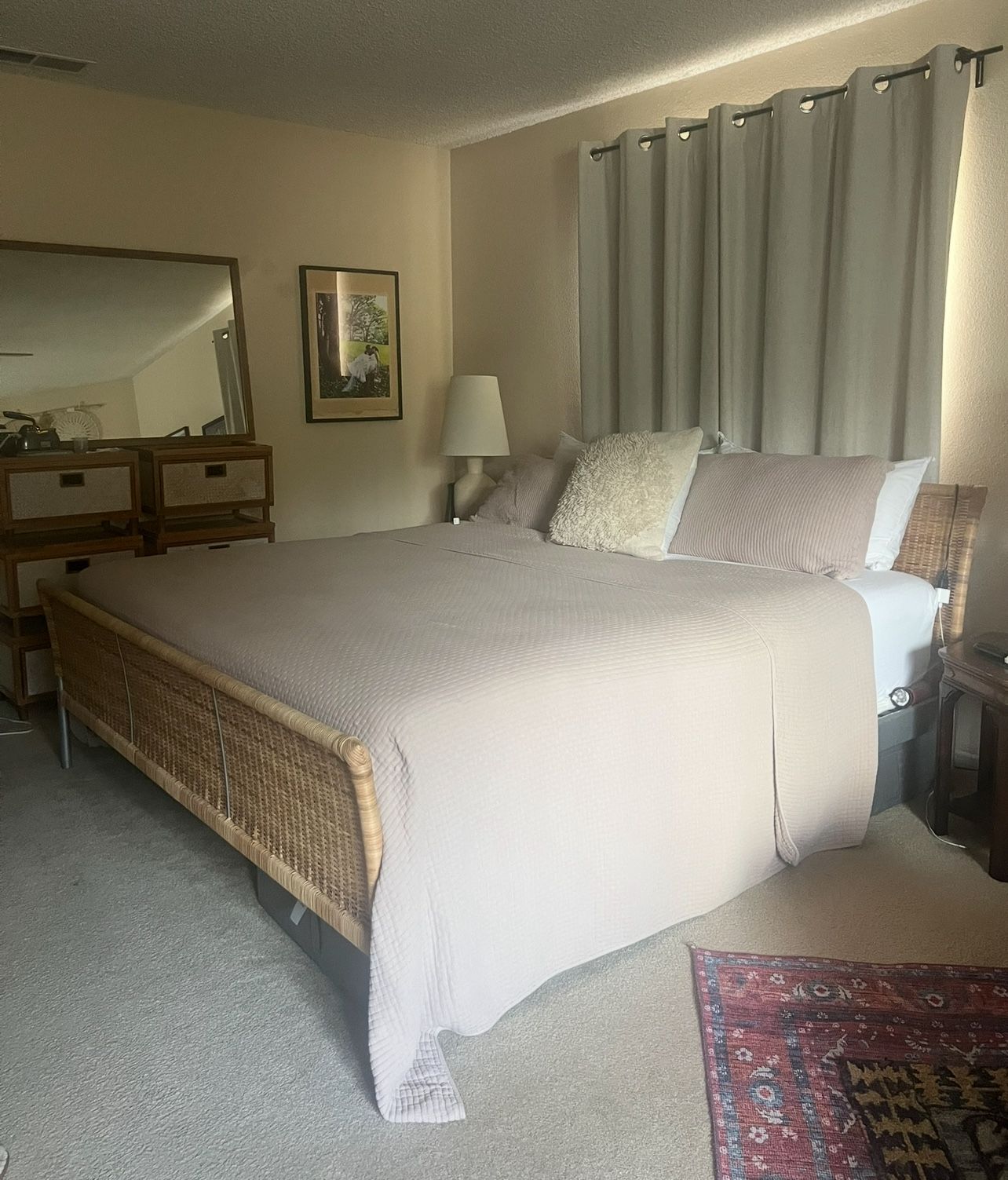 IKEA Wicker Bed Frame . King Bed Frame