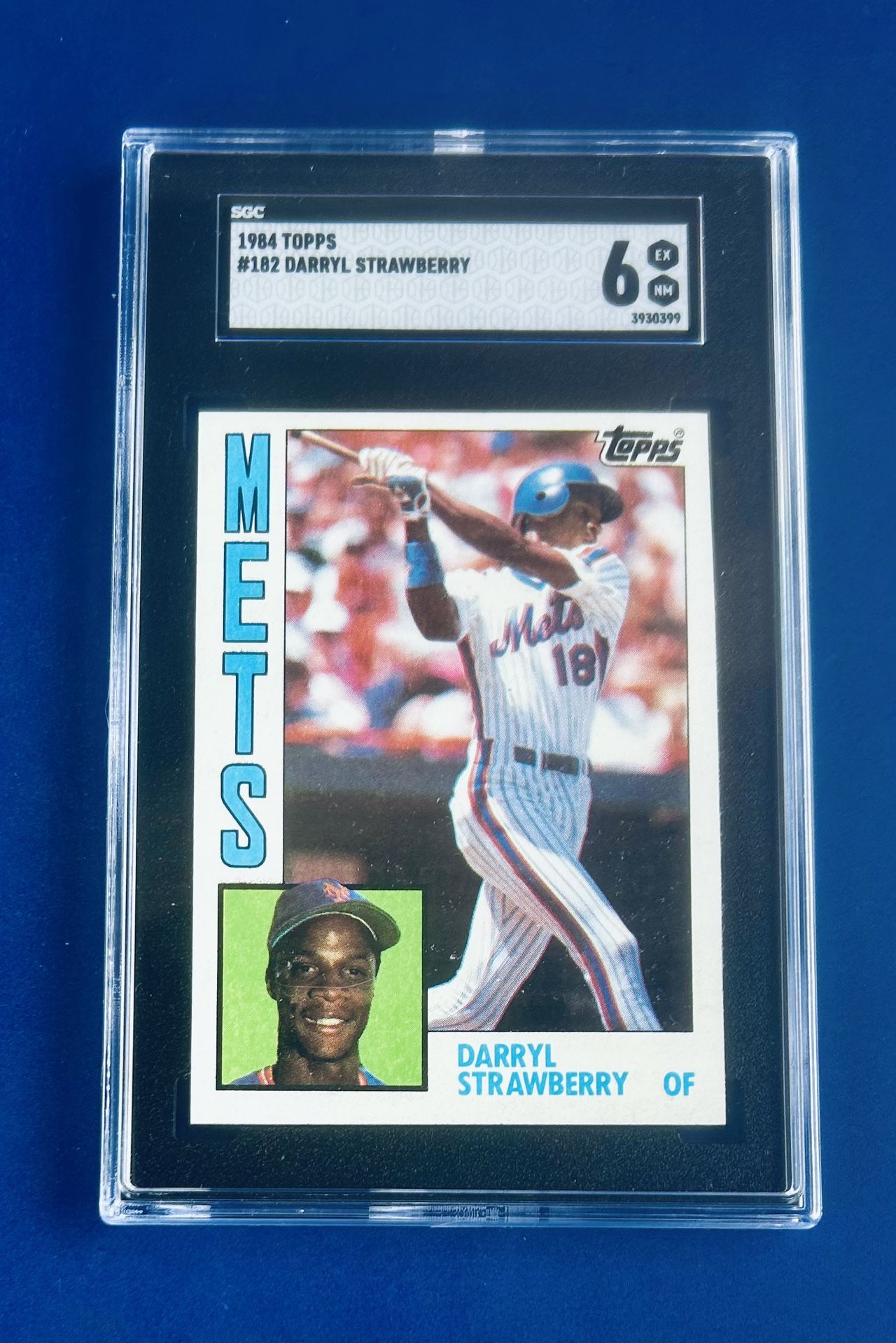 1984 Topps Darryl Strawberry Rookie Baseball Card Graded SGC 6