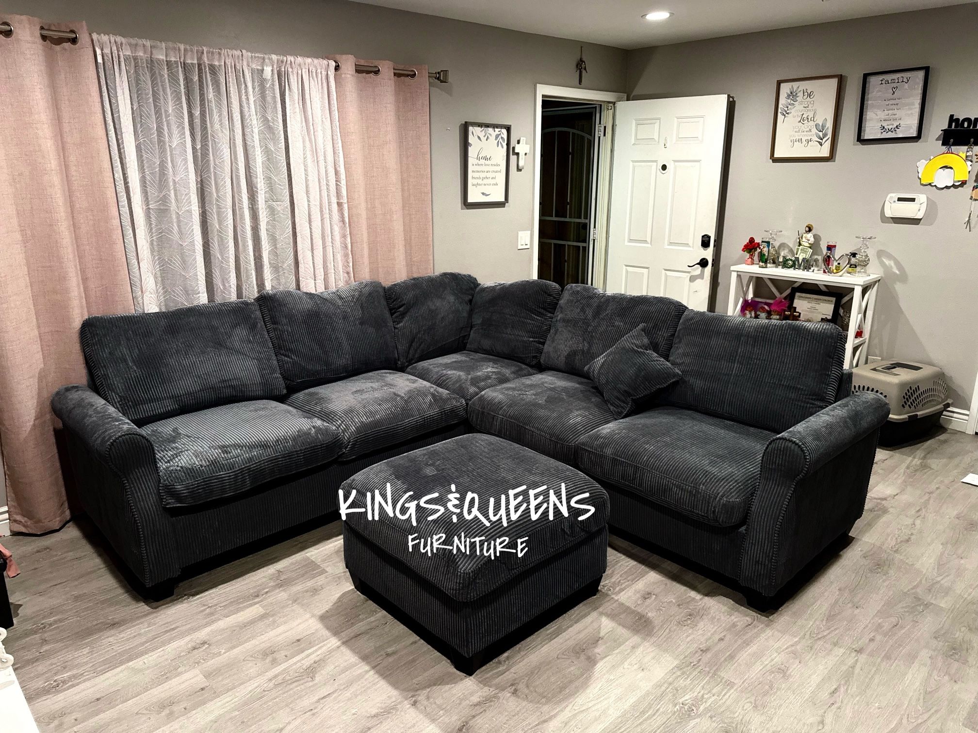 New Black Sectional
