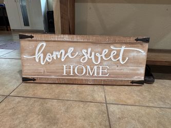 Rustic Home Decor – Mirror & "Home Sweet Home" Sign – $15–$20 each or both for $30