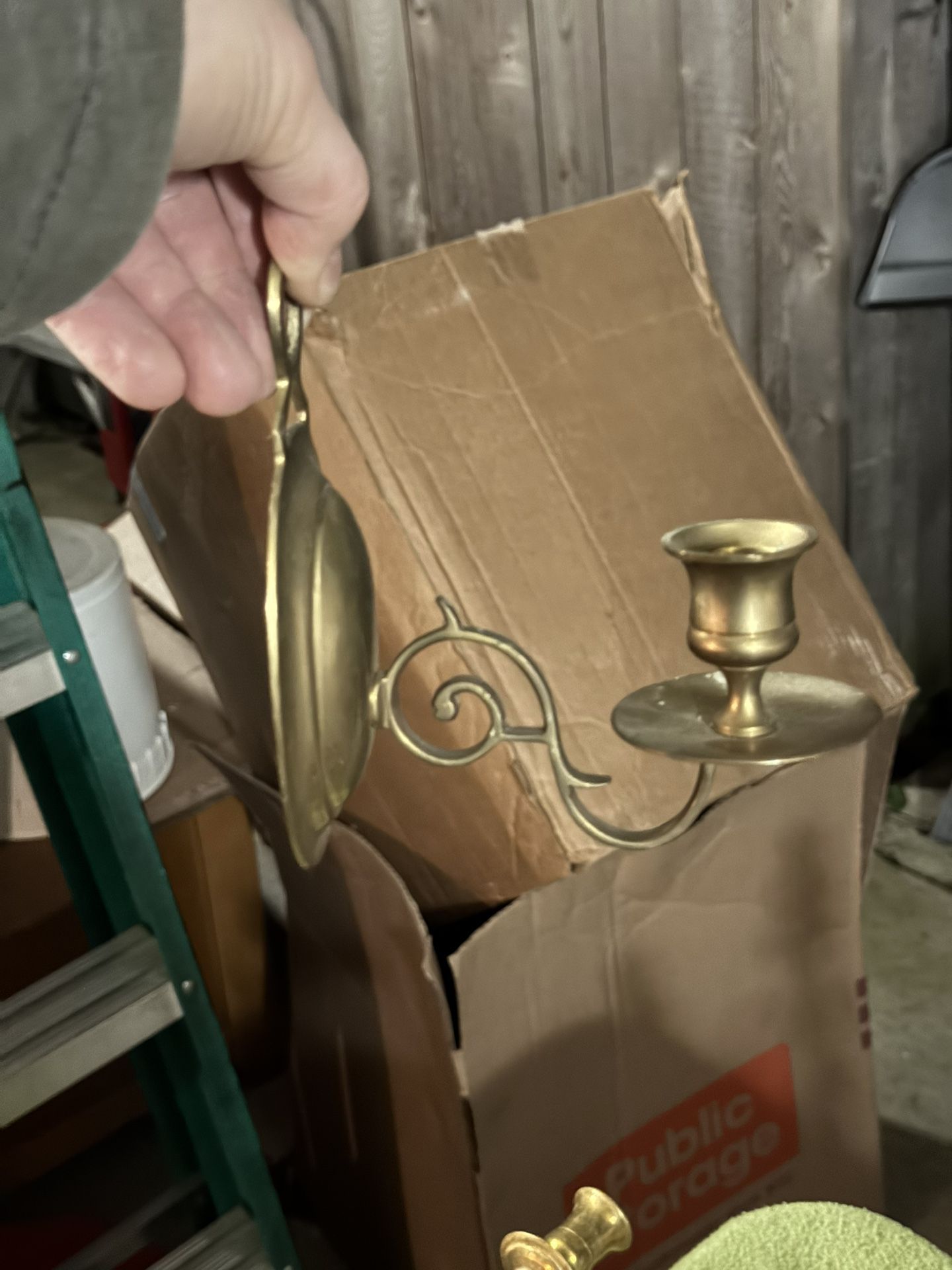 Brass wall candlestick