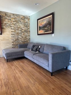 FREE DELIVERY- Living Spaces Modern 2-Piece Sectional Sofa