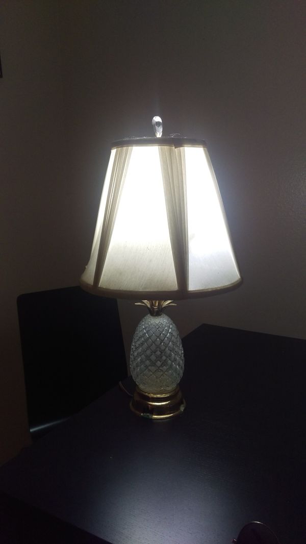 Heyward House Vintage Crystal Glass Brass Pineapple Lamp For In Heyward House Vintage Crystal Glass Brass Pineapple Lamp For In San Diego Ca Offerup