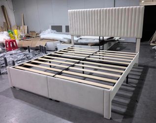 White King Bed Frame with Belgrave Headboard