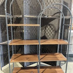 Brand new 4-Tier Open Bookshelf, Wood Bookcase Storage Shelves with Metal Frame, 64*41*12in