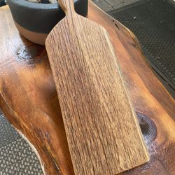 Stunning Charcuterie Cutting Board Serving Tray Black Walnut Live Edge 19x6.5x1”