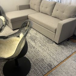 Convertible Sleeper Sofa with Storage – L-Shape Sectional