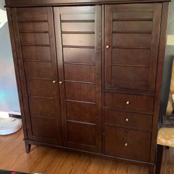 All Wood Computer Desk Armoire