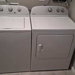 Whirlpool top loading with Agitator and Electric dryer matching set with pick up and delivery 