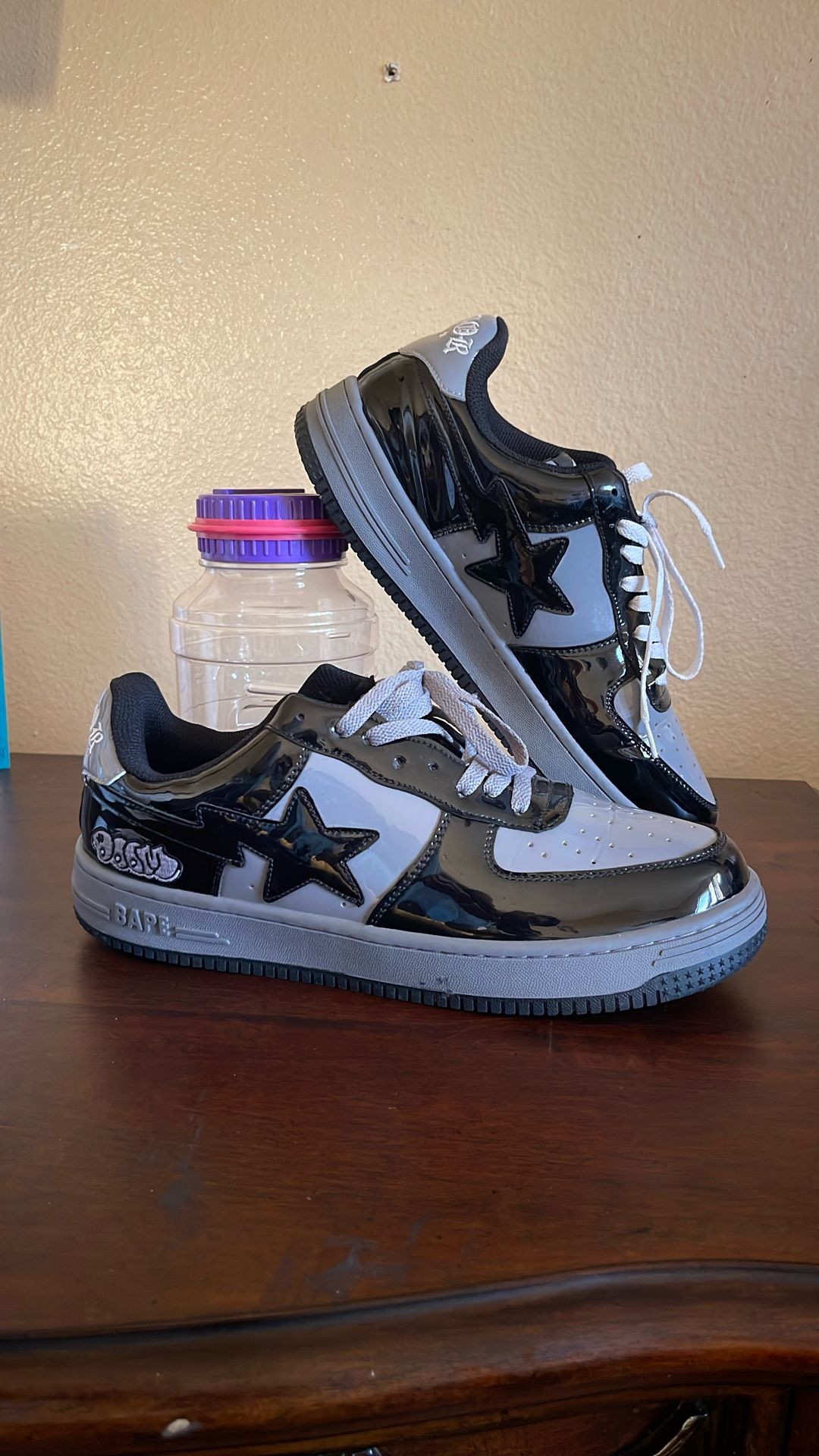Bapesta MFdoom Black Grey Shoes 11.5 Men