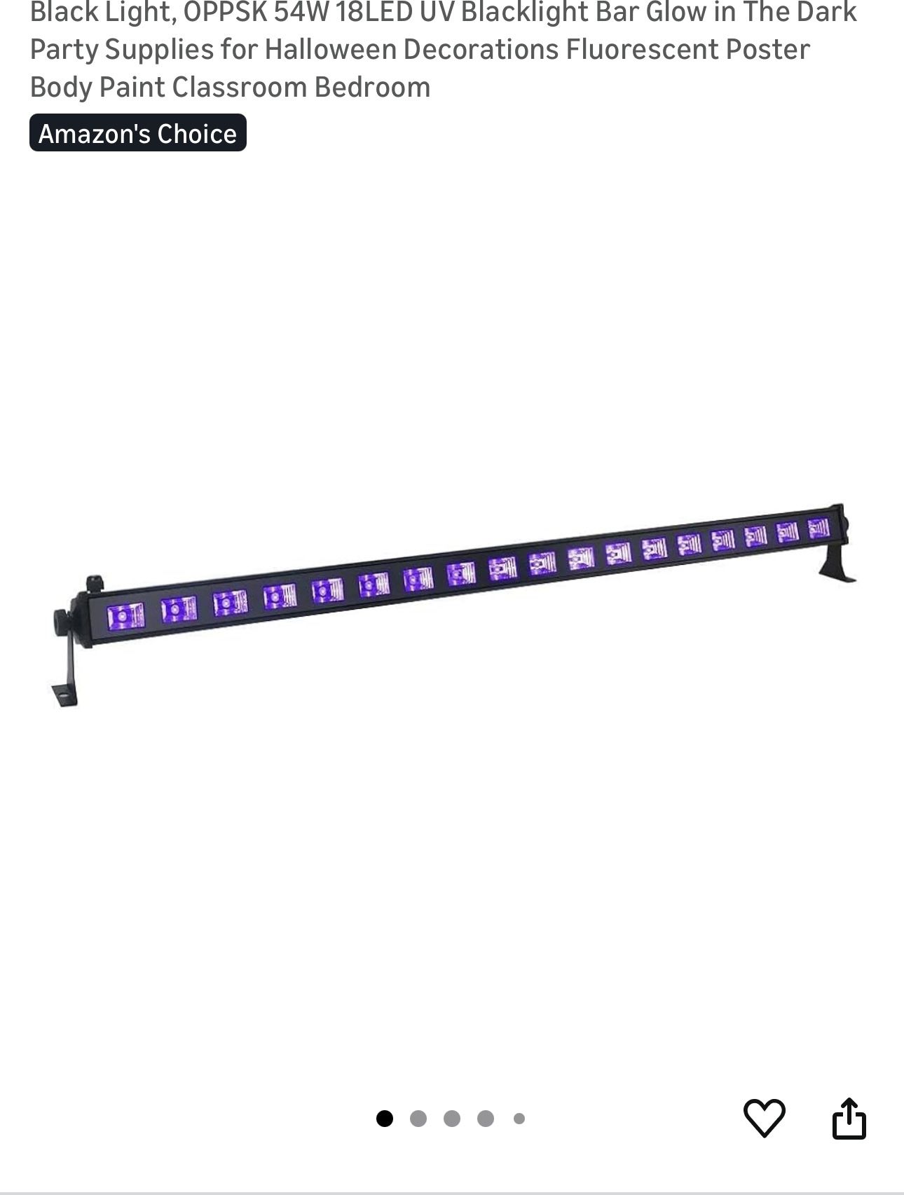 Black Light, OPPSK 54W 18LED UV Blacklight Bar Glow in The Dark Party Supplies for Halloween Decorations Fluorescent Poster Body Paint Classroom Bedro