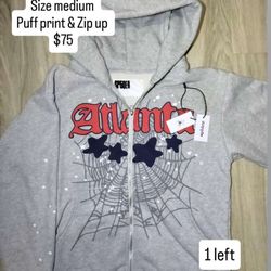 grey Alanta Sp5der zip up medium 