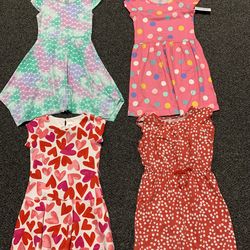 Bundled lot of 4 girls size 6/6x spring summer casual dresses - Gymboree - Cat&Jack - Carters (new) - Jumping Bean