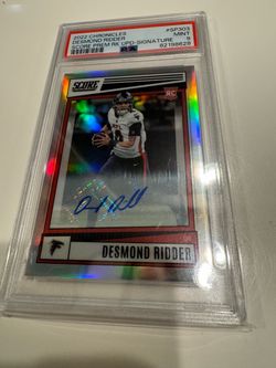 Desmond Ridder 2022 Chronicles Score RC Auto PSA 9