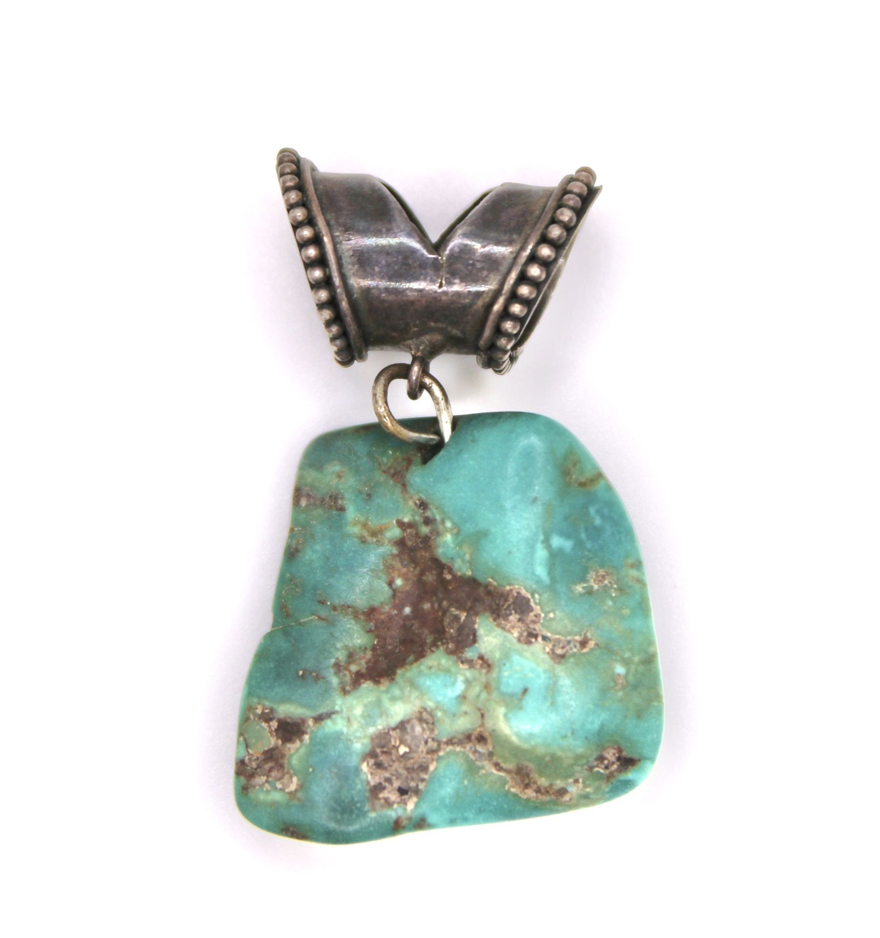 Southwestern Sterling Silver Turquoise Pendant
