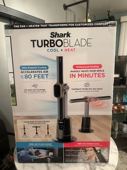 NEW Shark TurboBlade Cool and Heat Ultra Bladeless Tower Fan