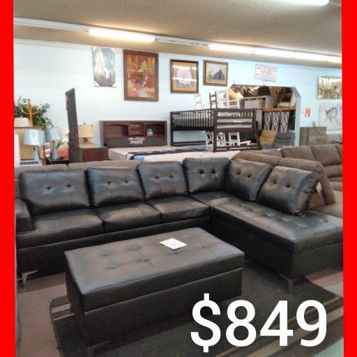 💥 Sectional With Ottoman 