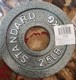 CAP Barbell Gray Olympic Cast Iron Weight Plate, 2.5 lb, Singles
