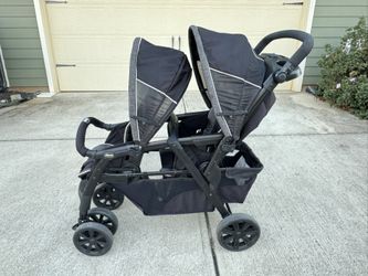Chicco Cortina Together Double Stroller - Great condition- Compatible to Chicco OneFit Car seat