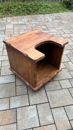 Solid wood end table cube